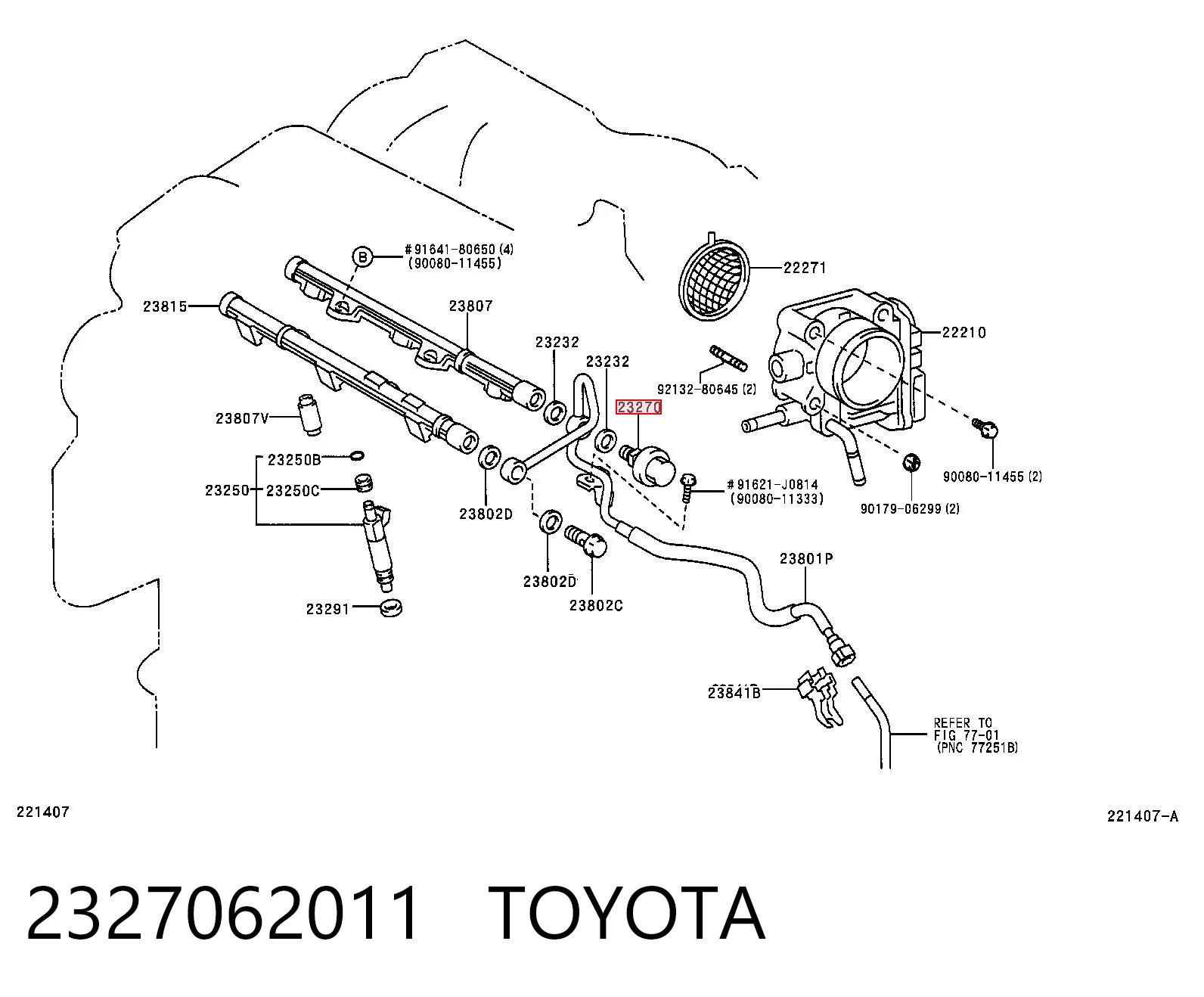 Comprar Regulador de presión de combustible Lexus RX 300/330/350/400H U3