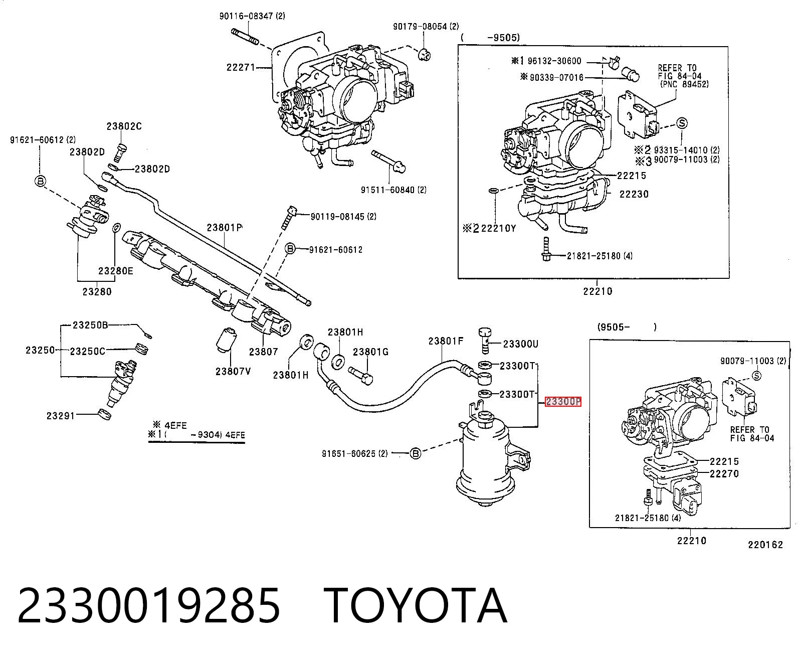 2330019285 Toyota Filtro de gasolina