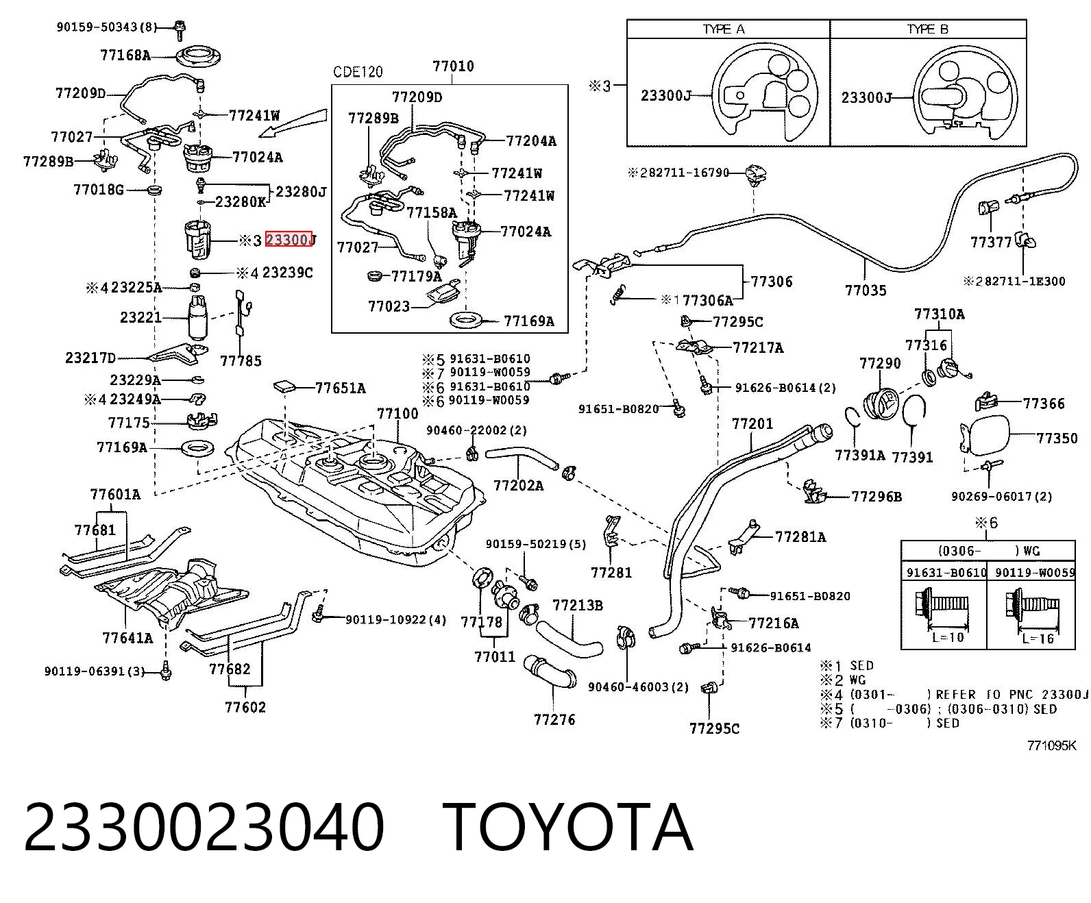 2330023040 Toyota