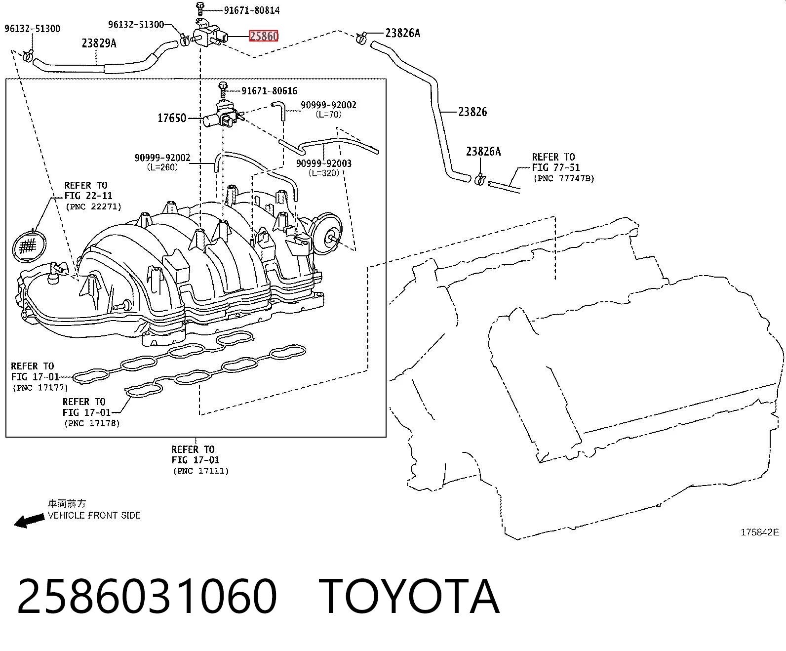 Valvula de purga del canister para Lexus IS  E2