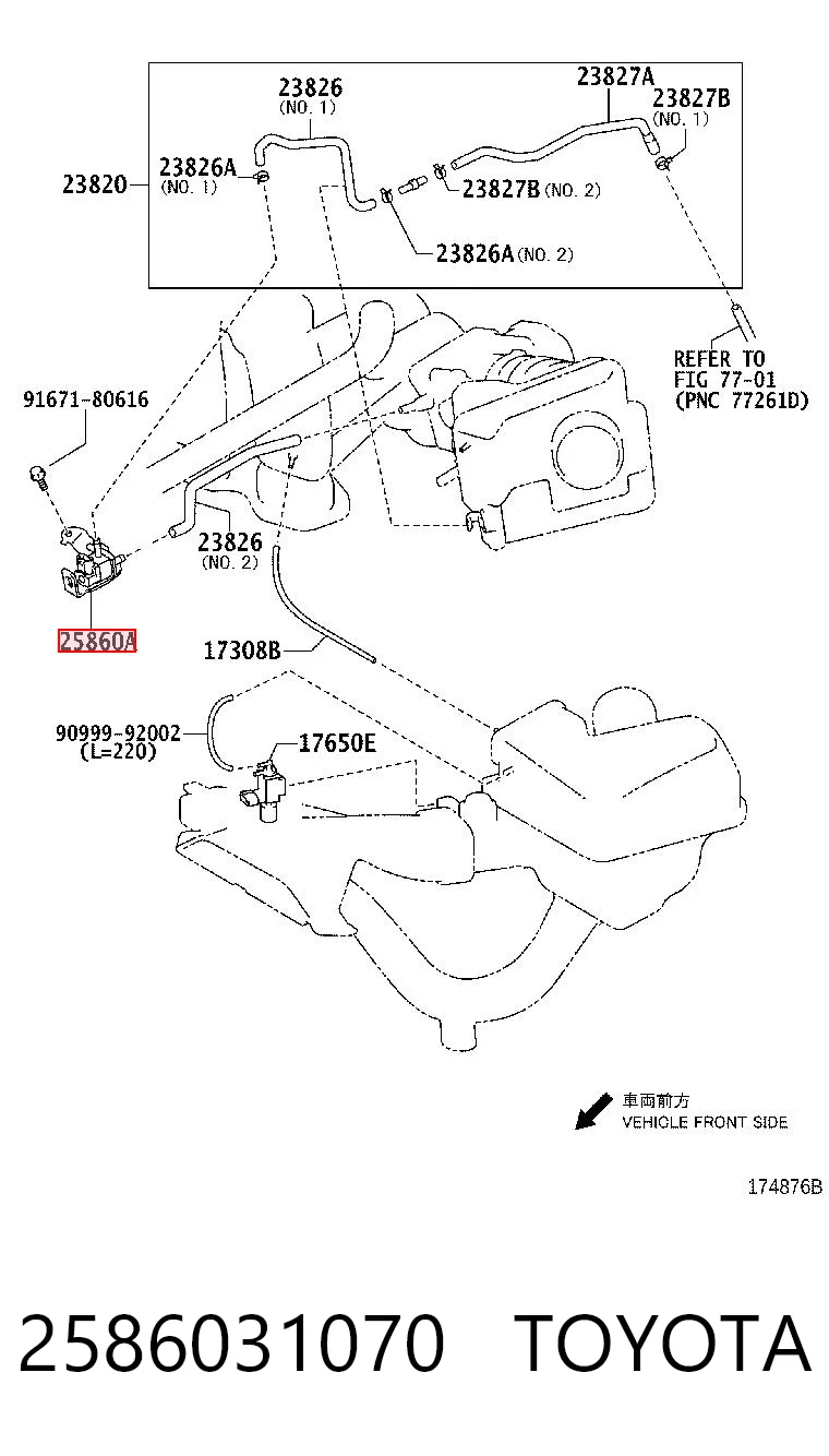 Valvula de purga del canister para Toyota RAV4 III A3