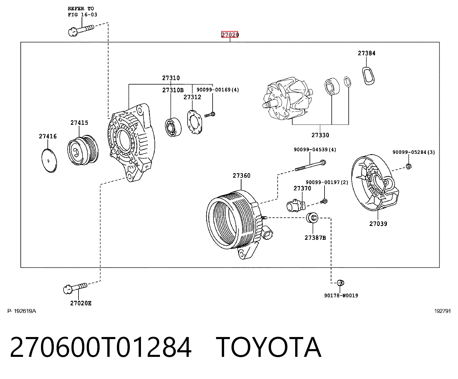 270600T01284 Toyota