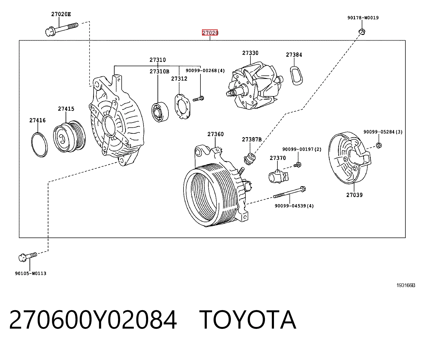 Alternador del motor Toyota Corolla  desde 220,28 €