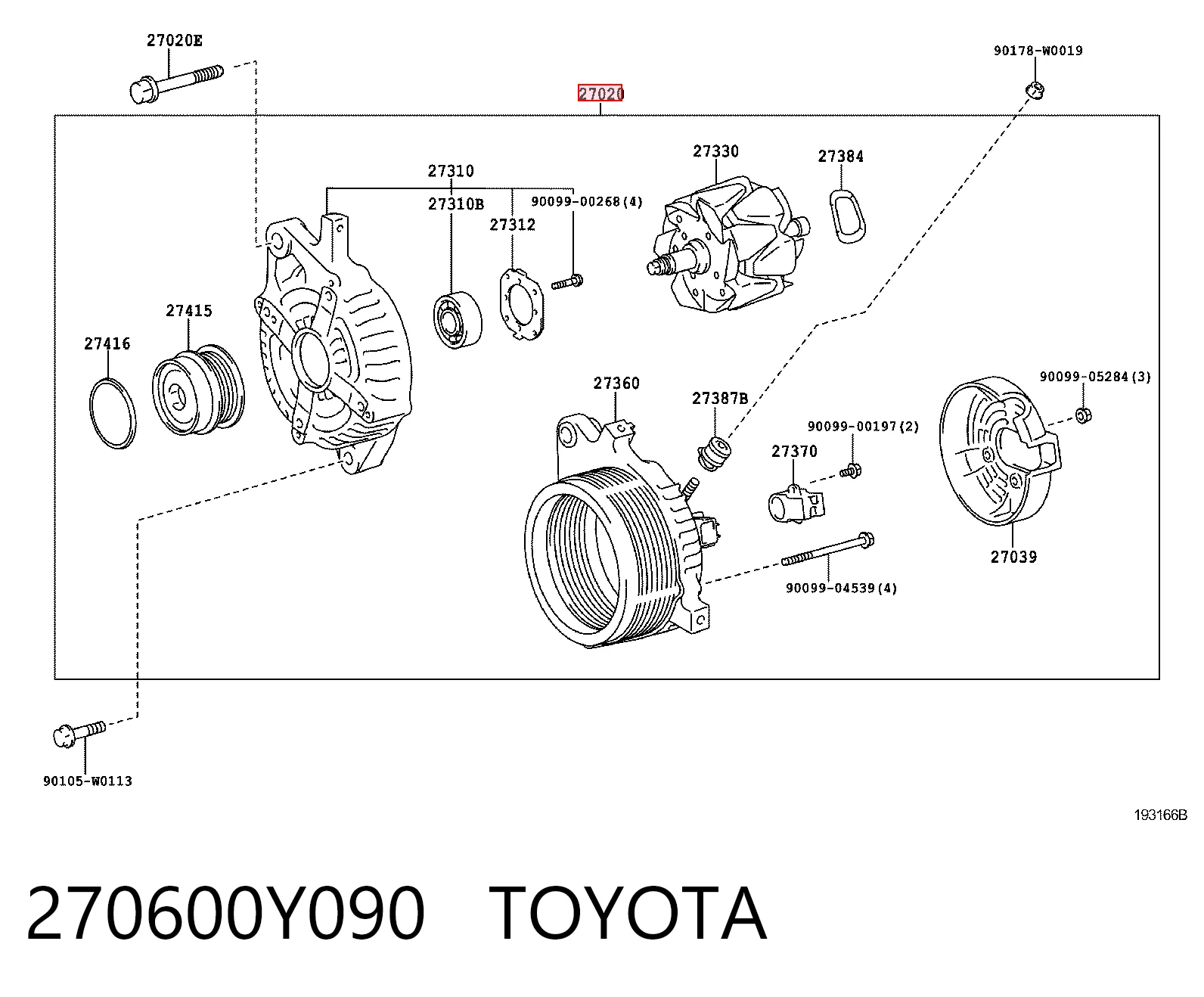  Alternador Toyota Corolla 