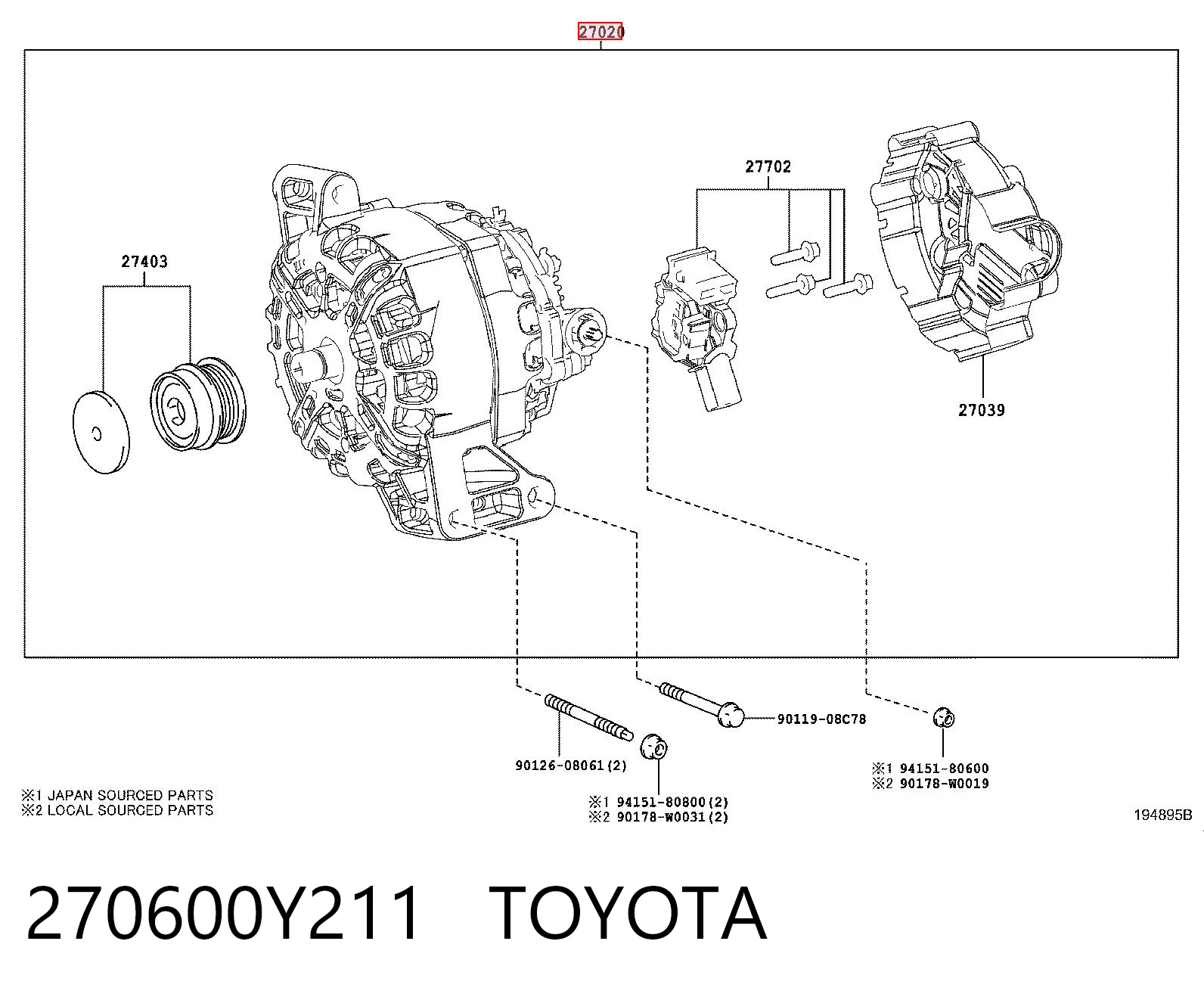 Comprar Alternador Toyota C-HR  X10 a bajo precio