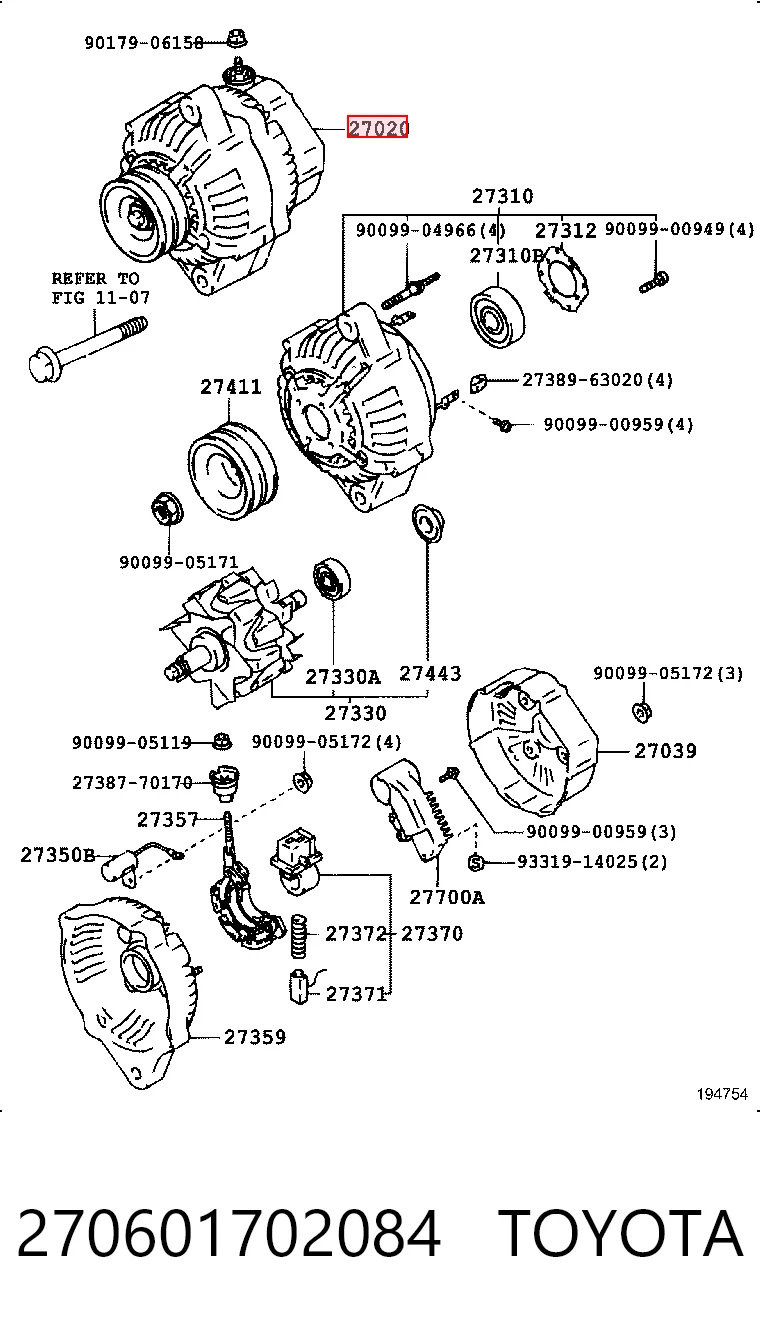 270601702084 Toyota