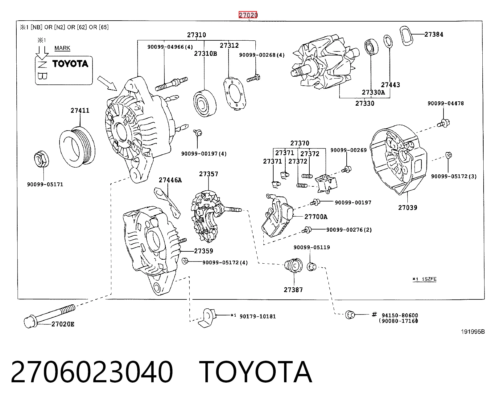 2706023040 Toyota