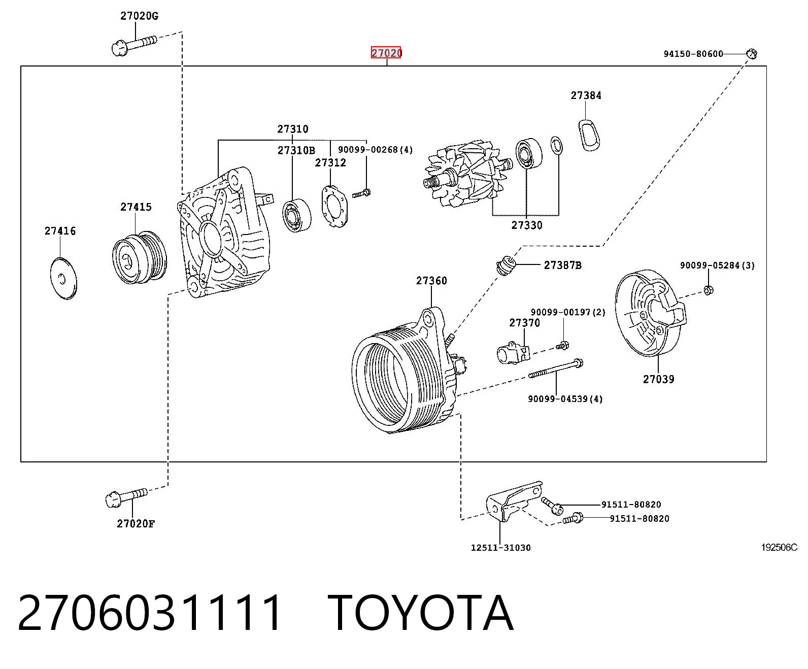 Generador Lexus RX 300/330/350/400H