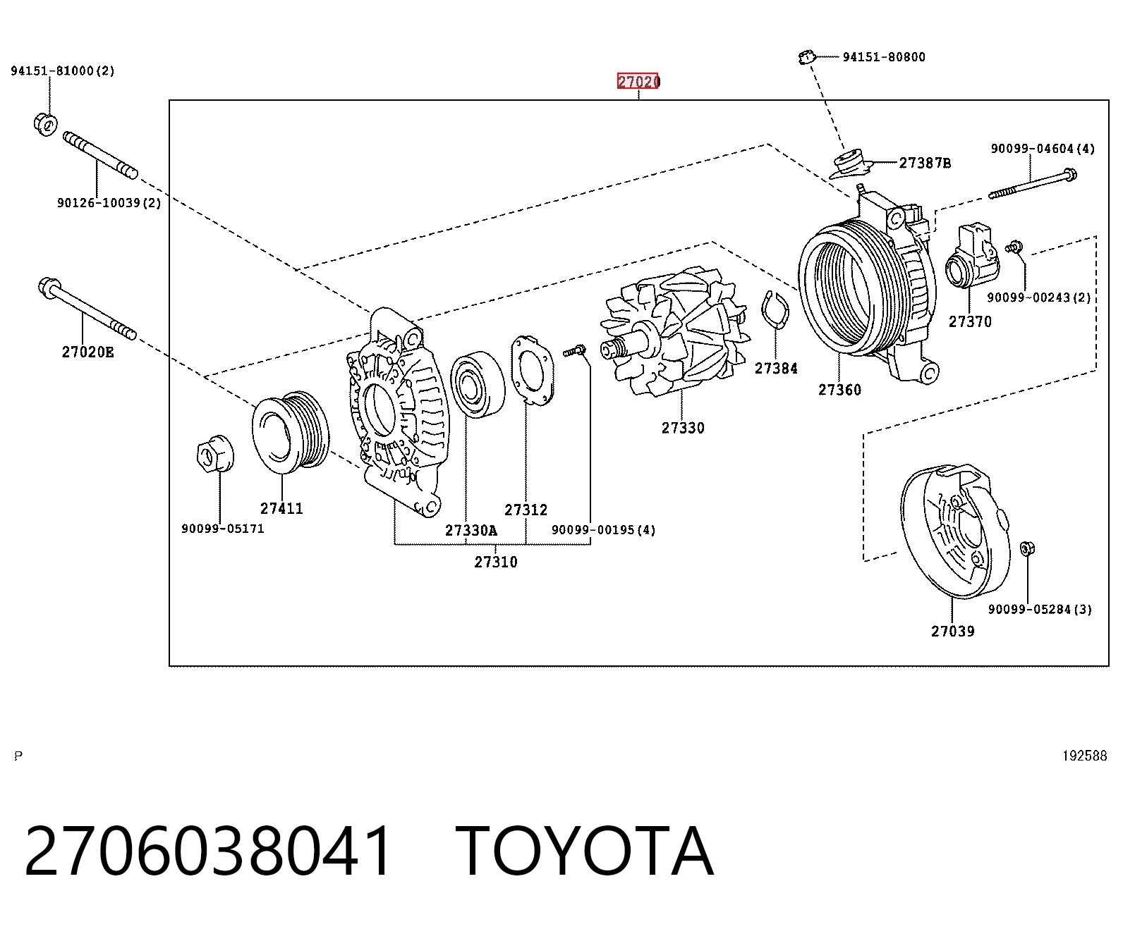 Alternador de coche para Lexus LS 460/460L USF4