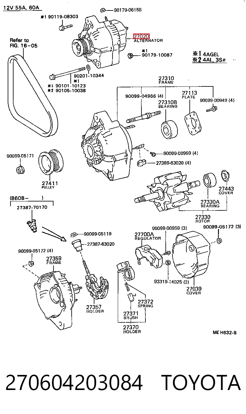  Alternador Toyota Celica 