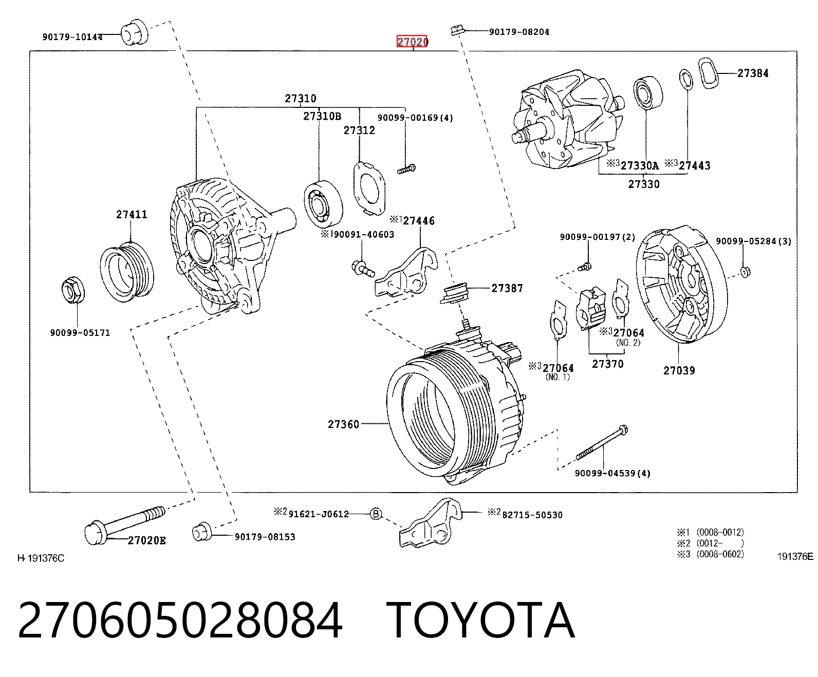 Alternador del motor Lexus LS  desde 256,78 €