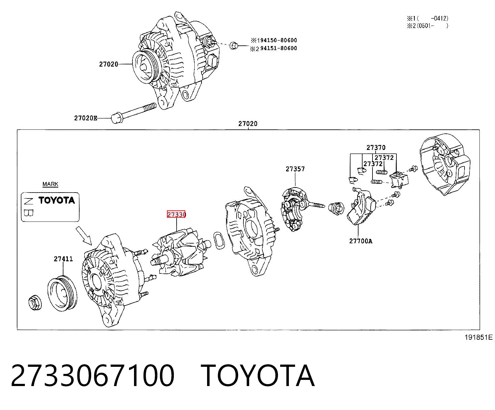 2733067100 Toyota
