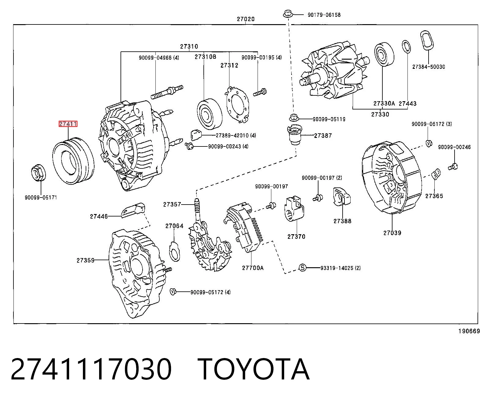Polea rueda libre Toyota Land Cruiser 80 SUV (J8) (1990 - 1998) precio, desde 10,03 EUR