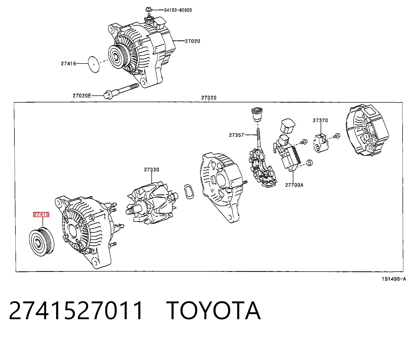2741527011 Toyota
