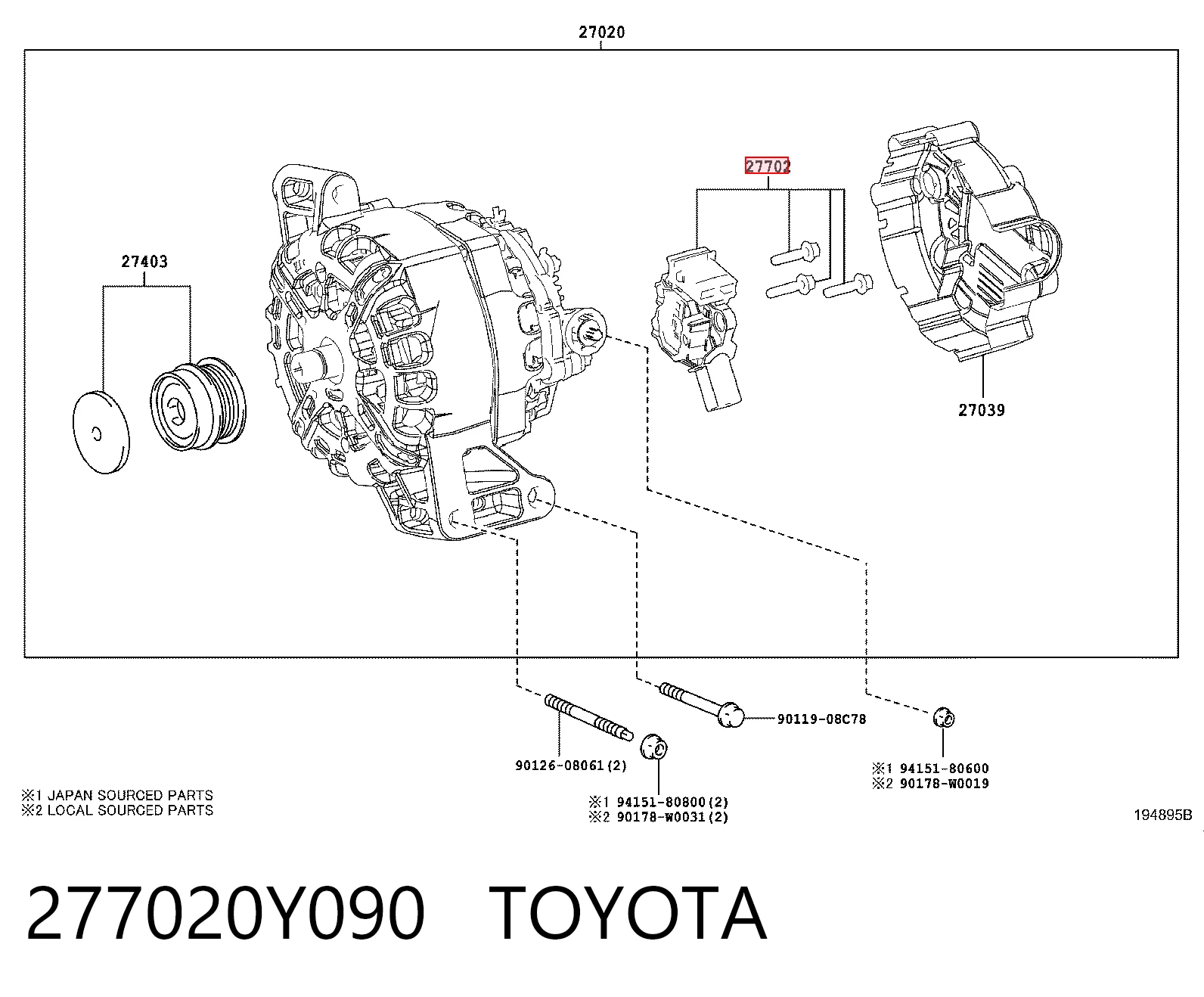 277020Y090 Toyota