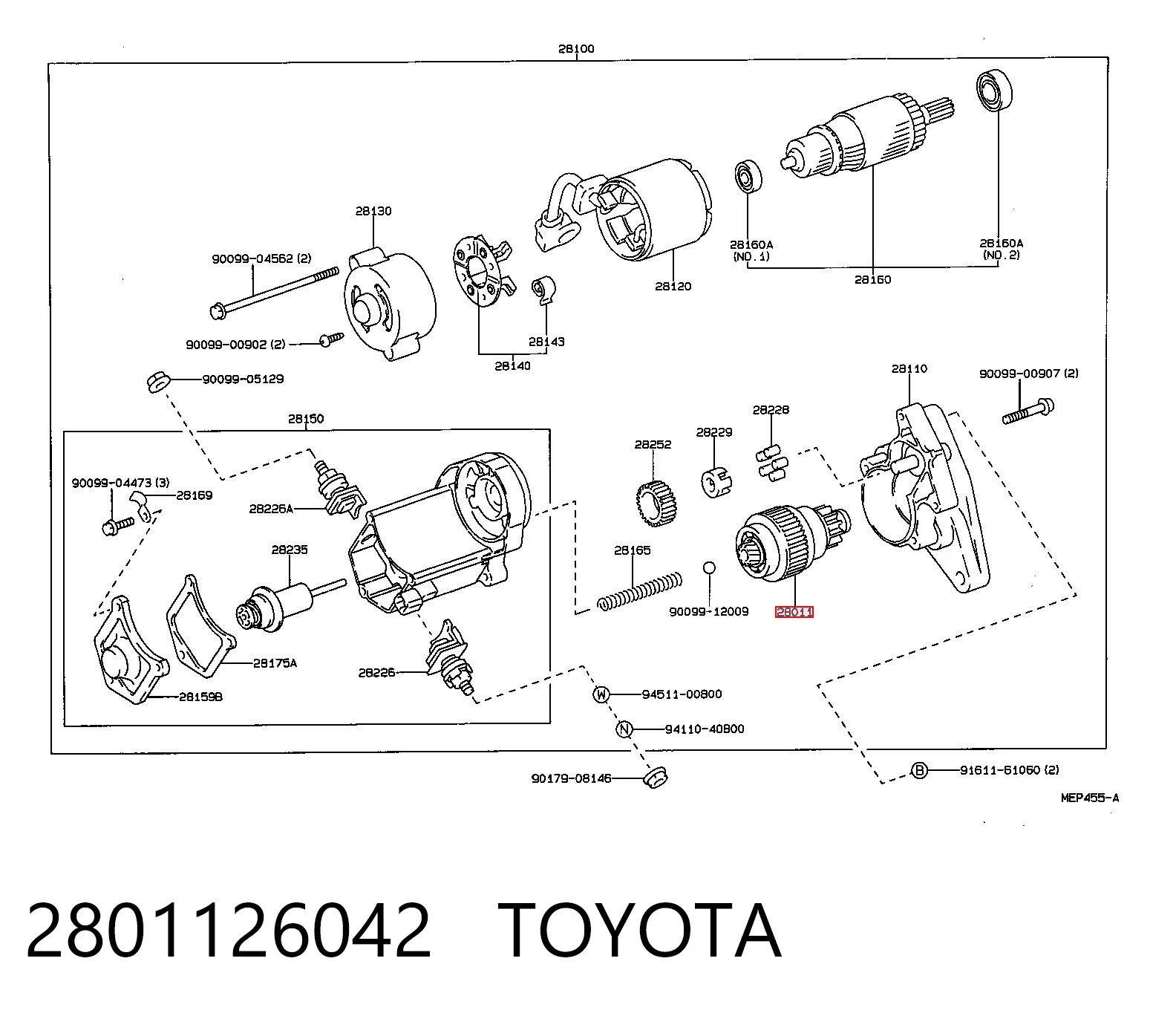 2801126042 Toyota