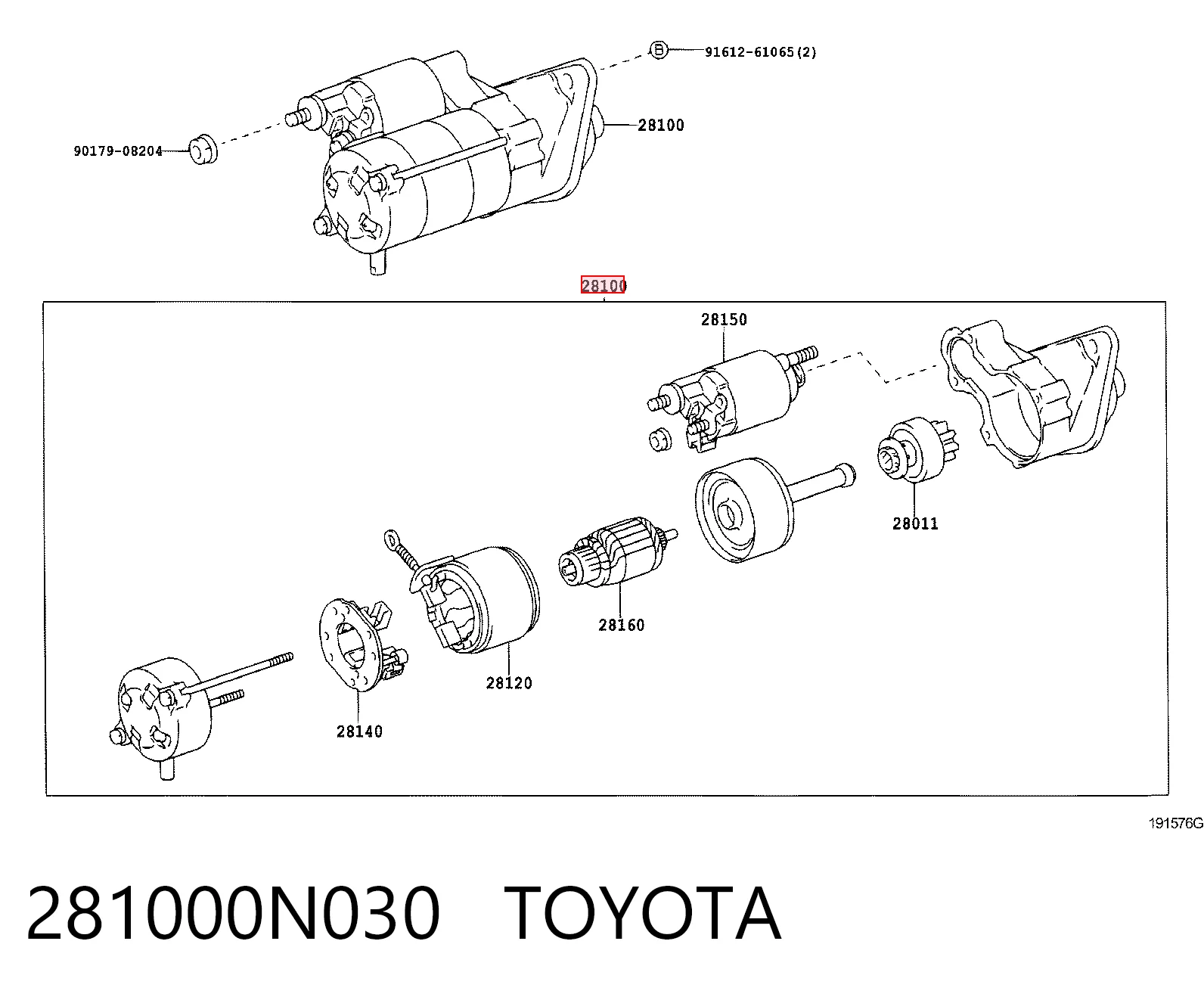 Motor de arranque 2810033080 VAG