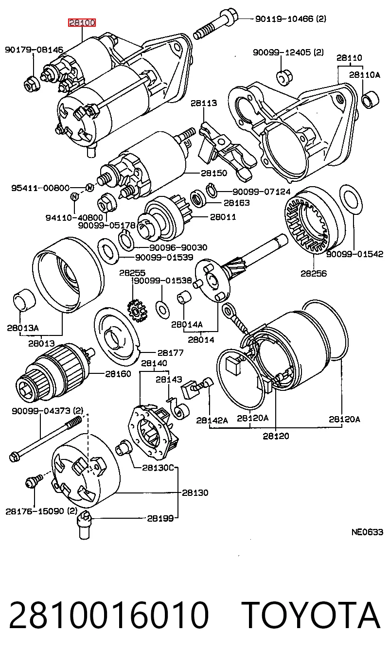  Motor de arranque Toyota Corolla 