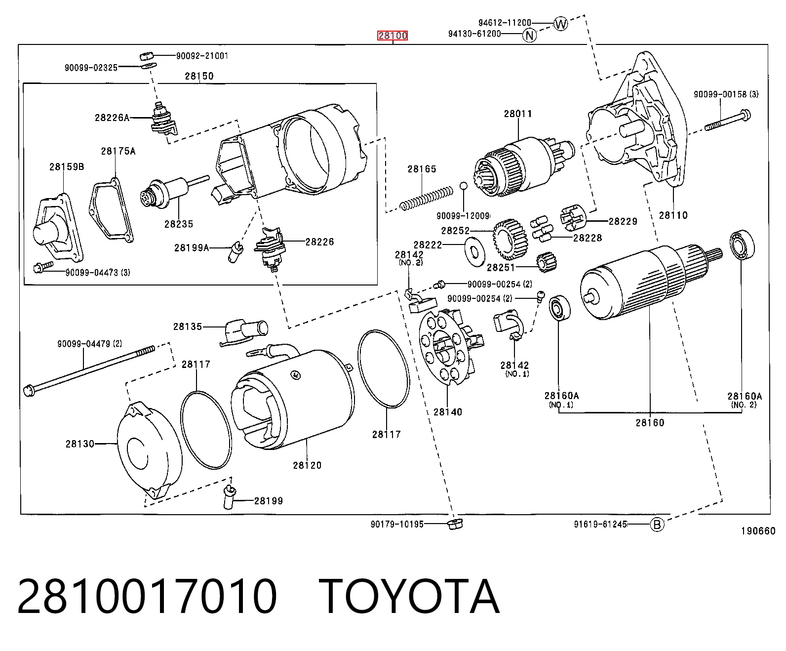  Motor de arranque Toyota Land Cruiser 