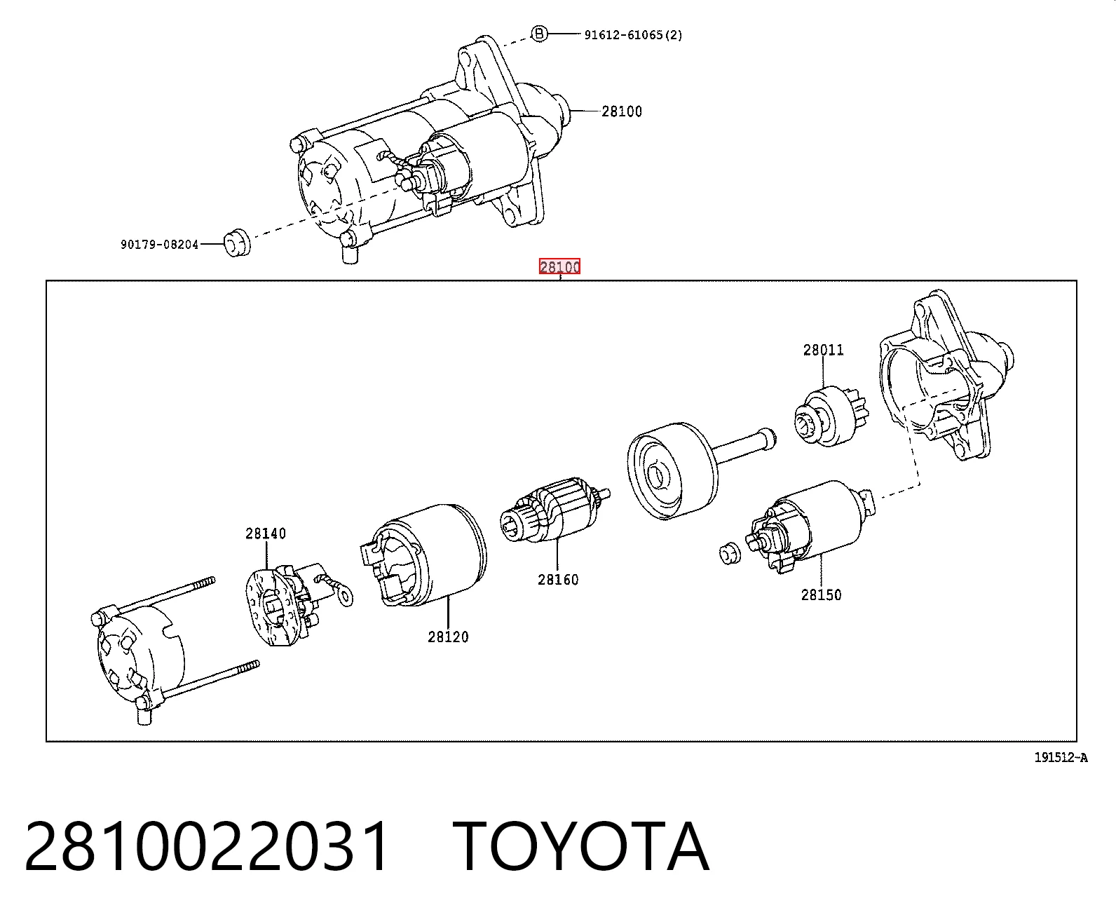 2810022031 Toyota