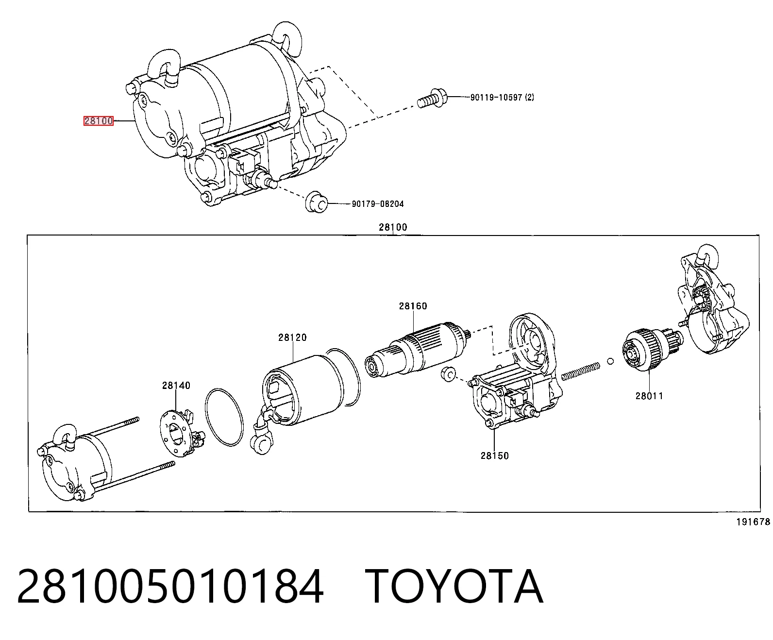 Burro de arranque  Toyota Land Cruiser SUV (J200) (2007 - 2021) precio, desde 182,42 EUR