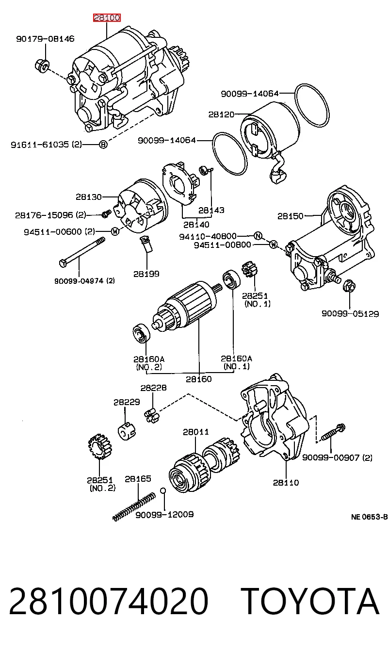  Motor de arranque Toyota Celica 