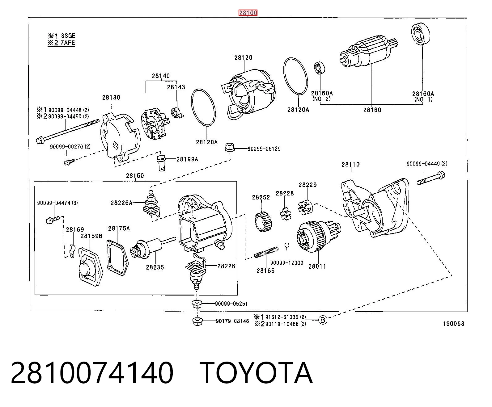 Arranque motores para Toyota Rav4  SXA1