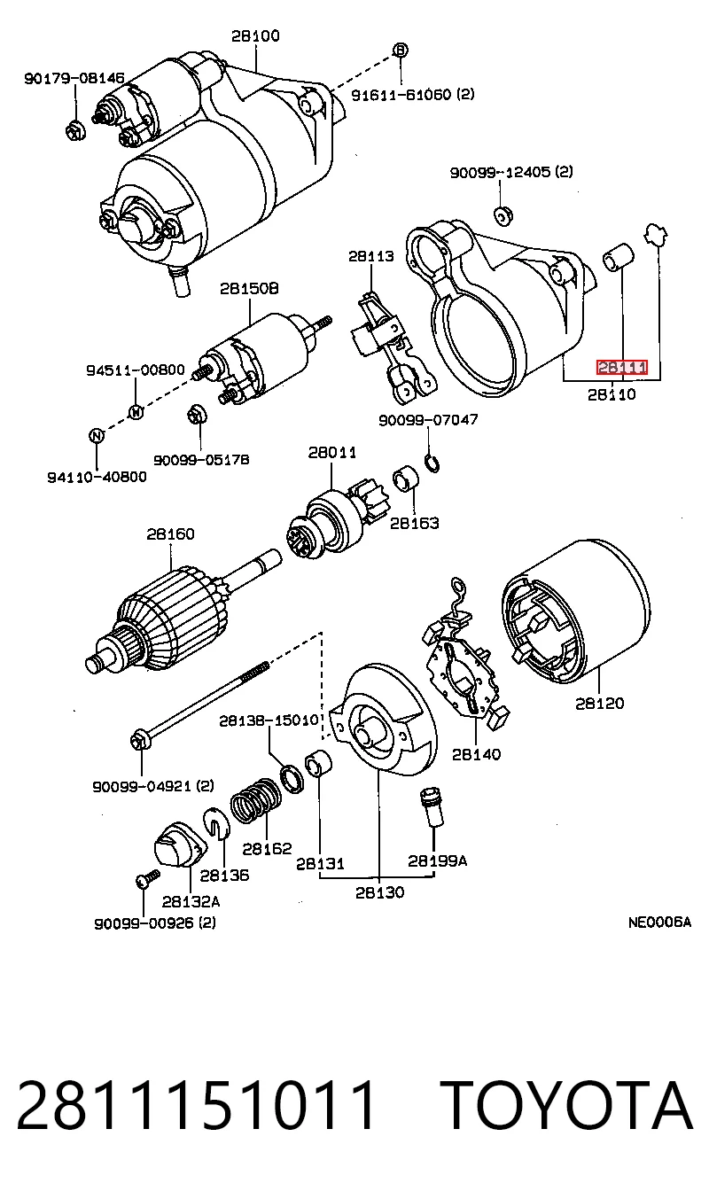 Buje de arranque para Toyota Celica  T16