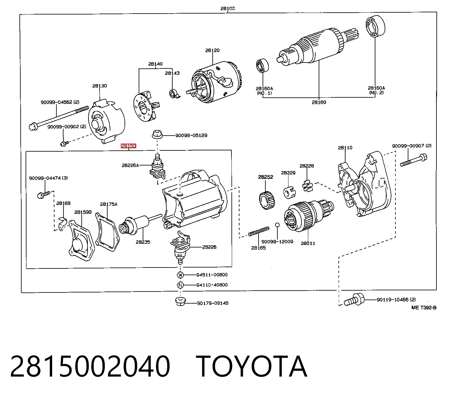 Solenoide arranque para Toyota Corolla  E12