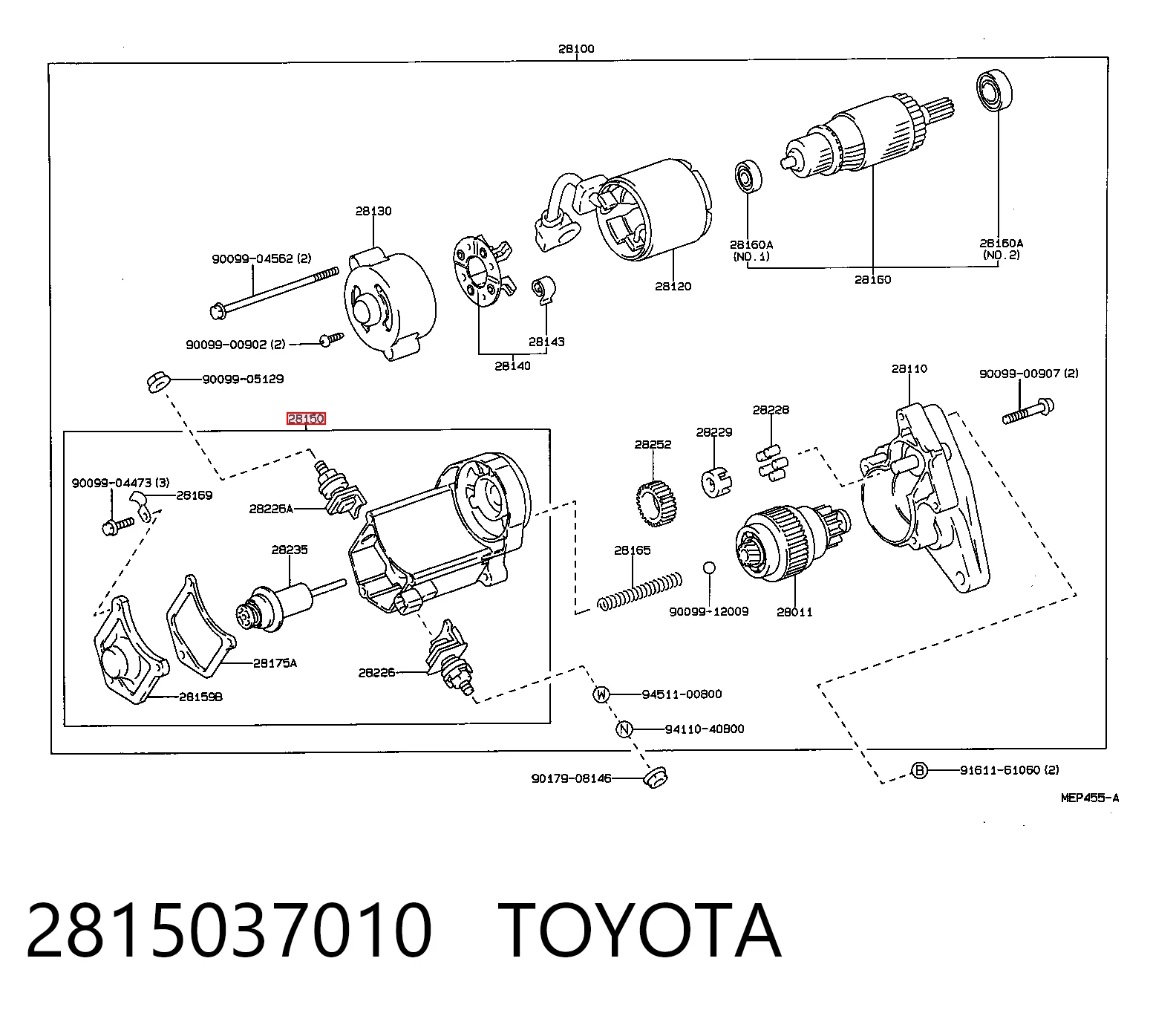 Solenoide de arranque para Subaru Legacy BD, BG