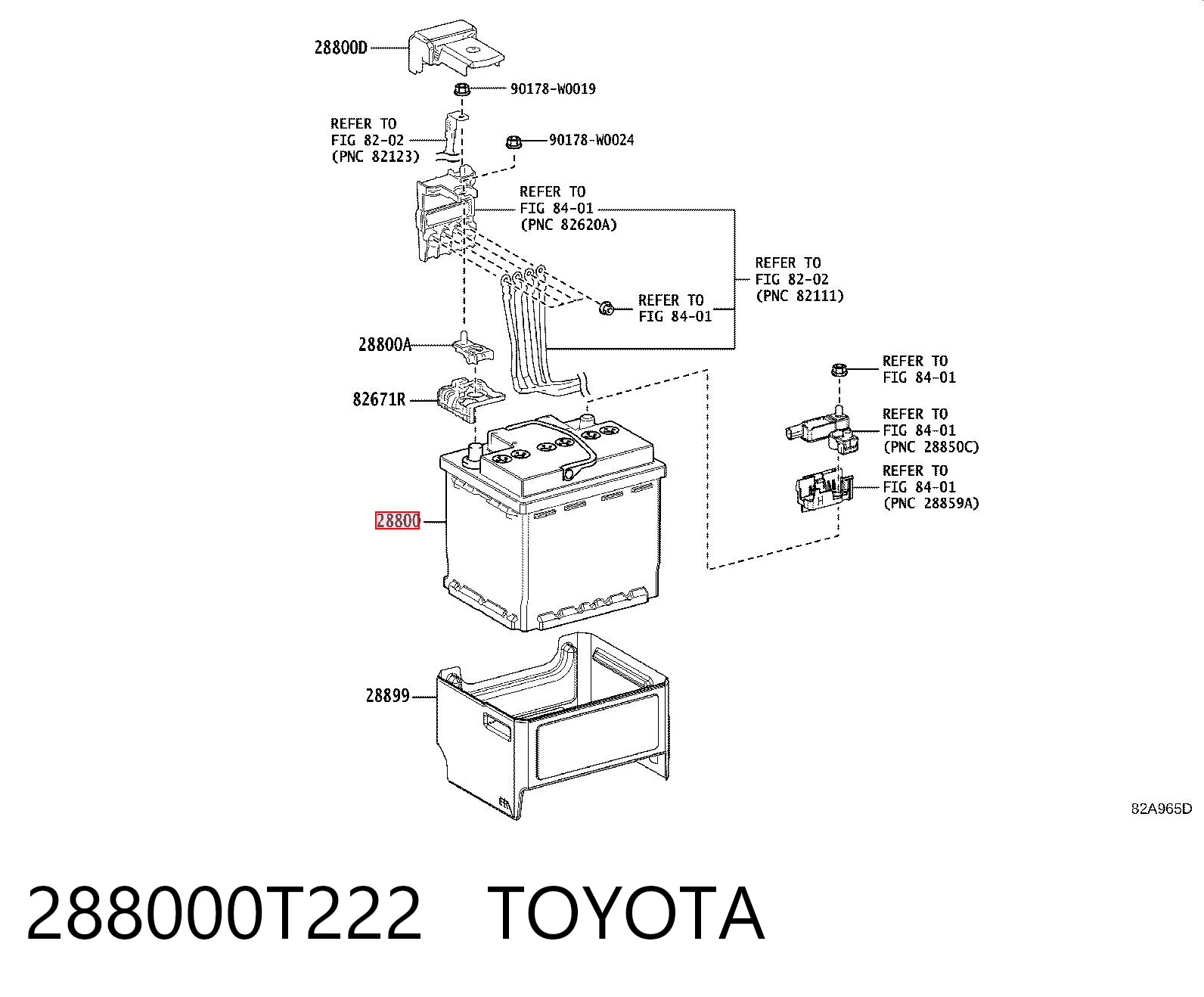 Batería de arranque TOYOTA 288000T222