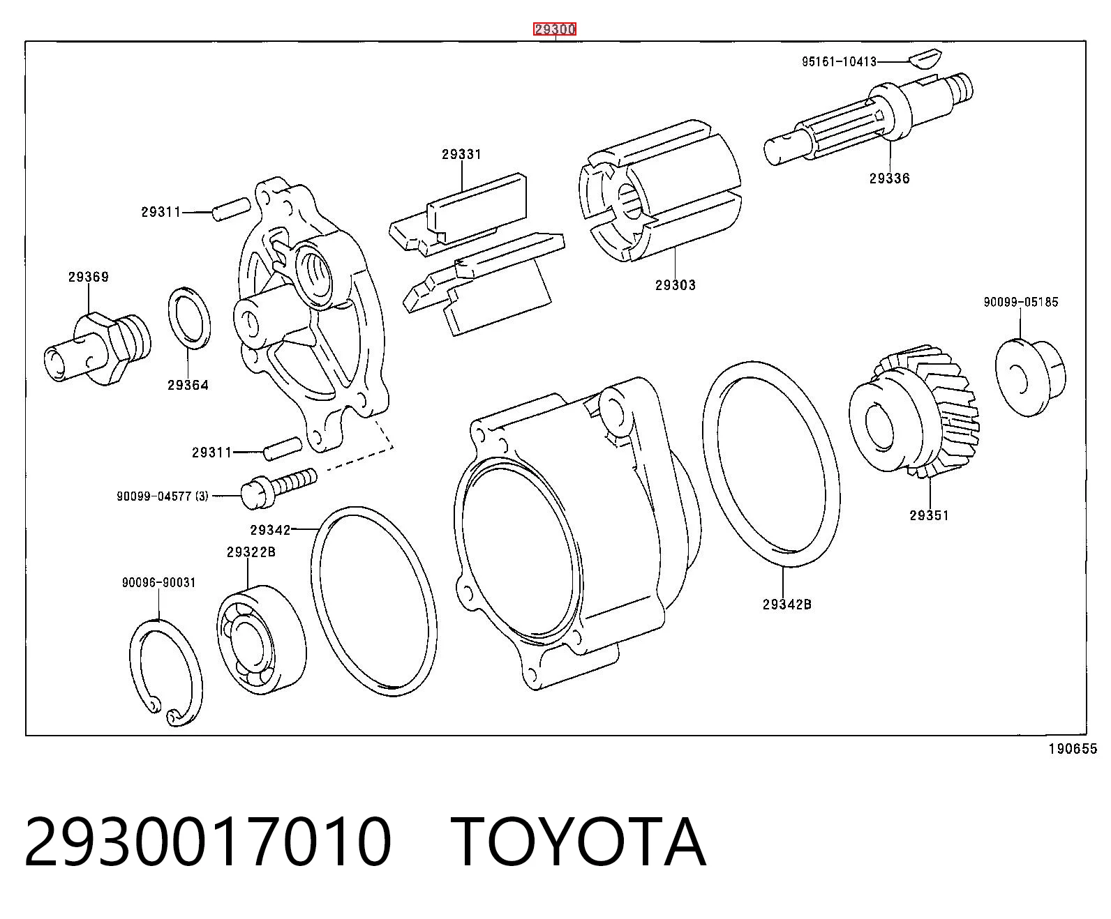 2930017010 Toyota Bomba de vacío de frenado