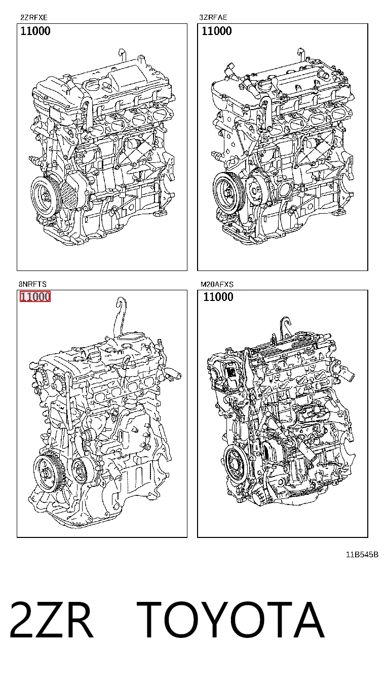 2ZR Toyota Motor completo