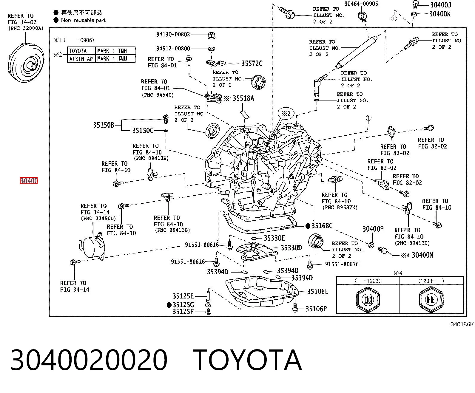 Transmisión automática para Toyota Corolla  E18