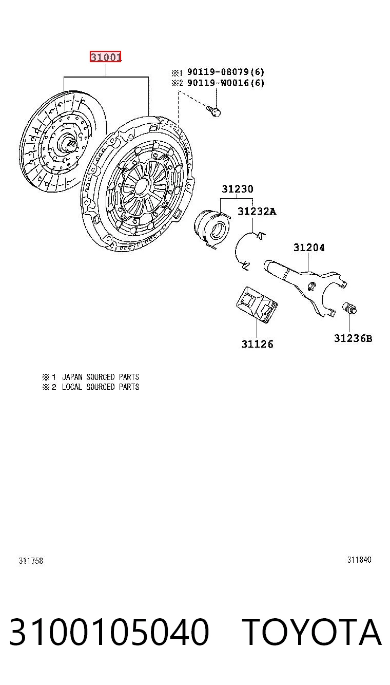 3100105040 Toyota