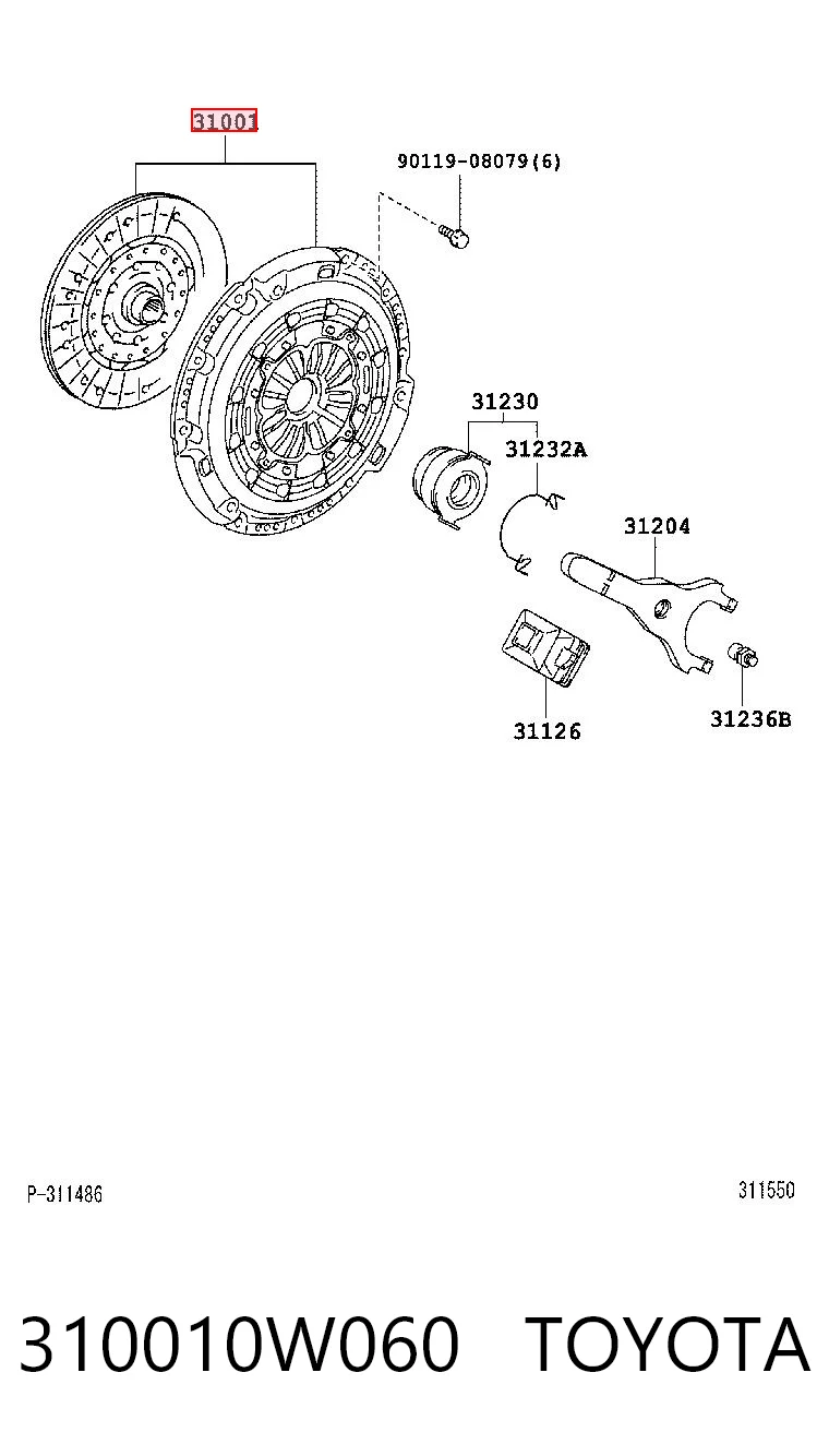 310010W060 Toyota