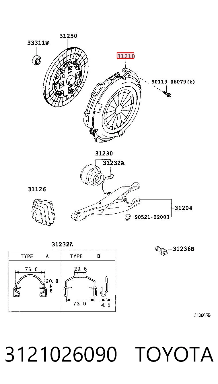 3121026090 Toyota