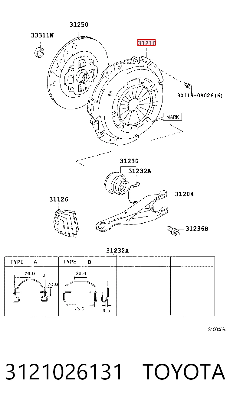 3121026131 Toyota