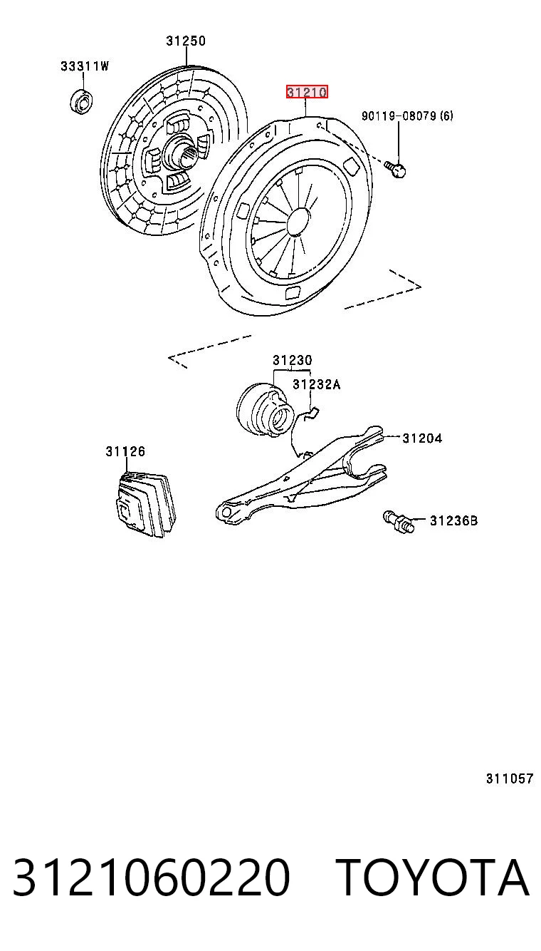 Comprar Plato de presión de embrague Toyota Land Cruiser  J12