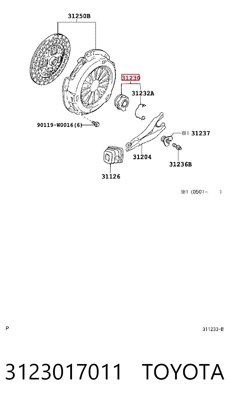 3123017011 Toyota