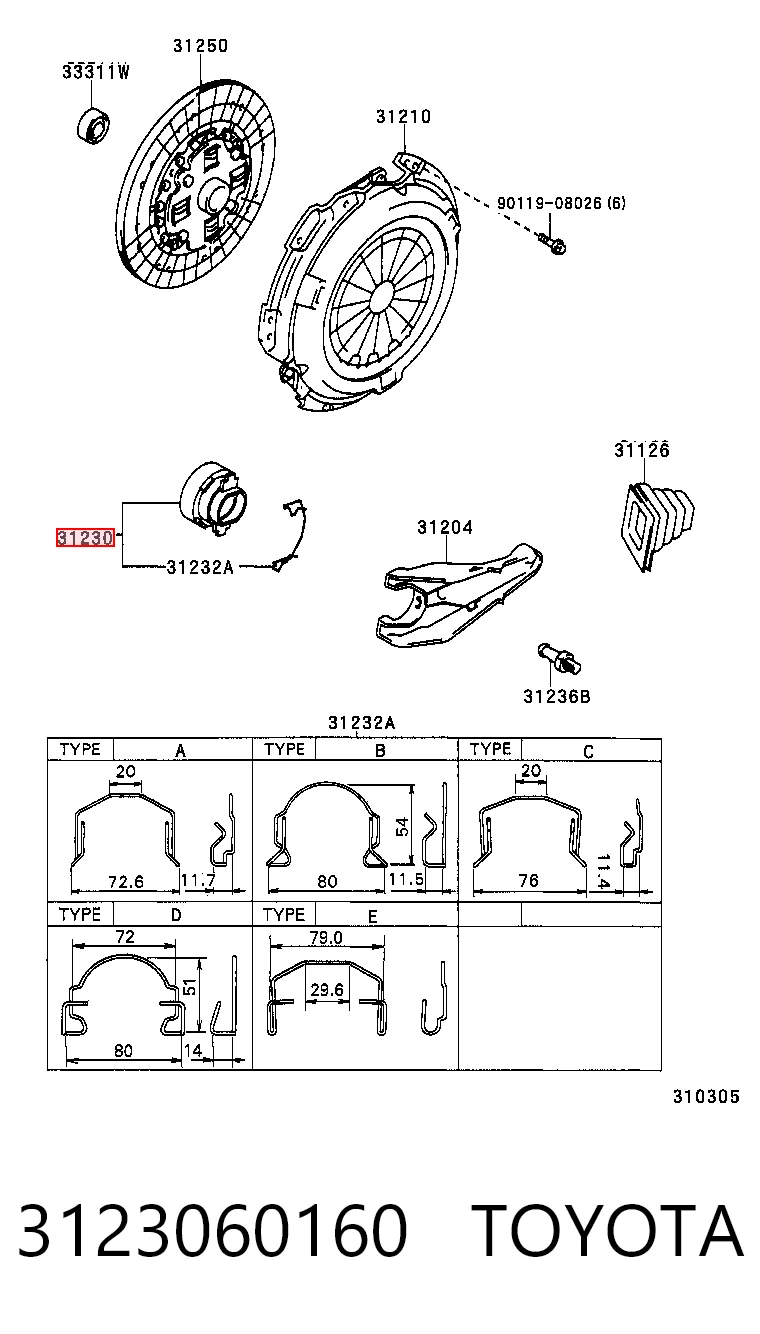 Comprar Cojinete de embrague Toyota Land Cruiser 90 J9