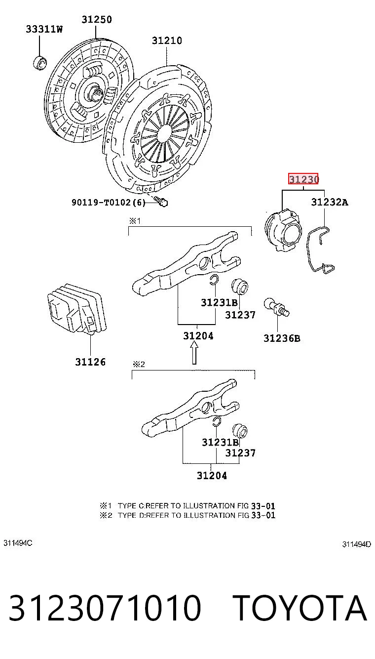 Collarin de embrague Toyota Hilux  pick-up comprar en España