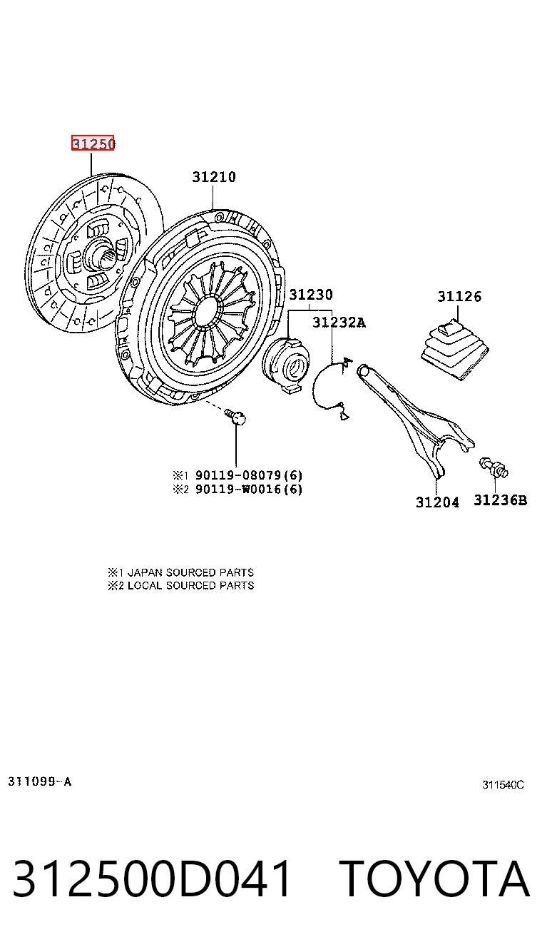 Comprar Disco de embrague Toyota Yaris  SP90 a bajo precio