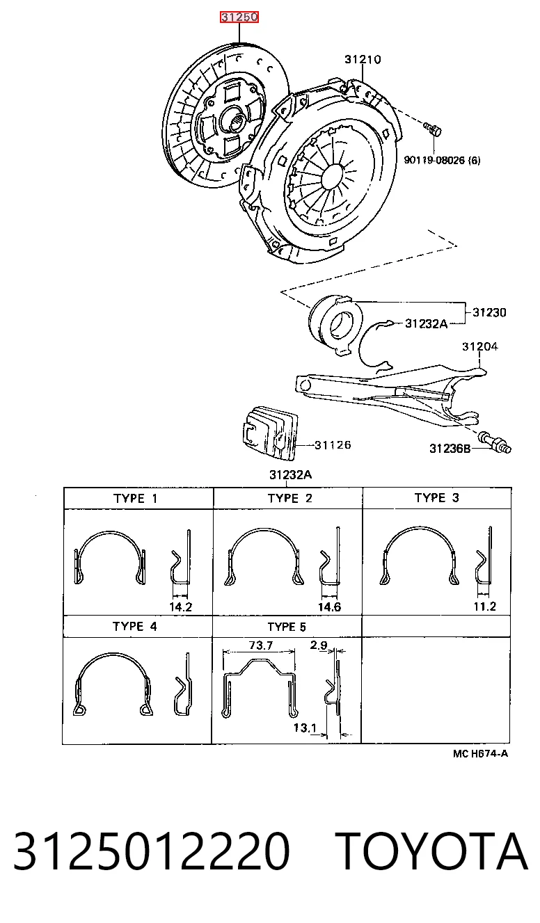 Disco de embrague Toyota Camry II sedán (V2) (1986 - 1991) precio, desde 58,79 EUR
