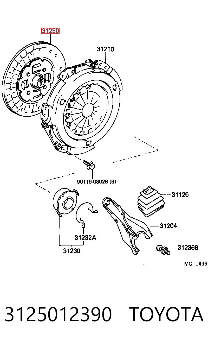 Embrague de disco Toyota Corolla  desde 50,11 €
