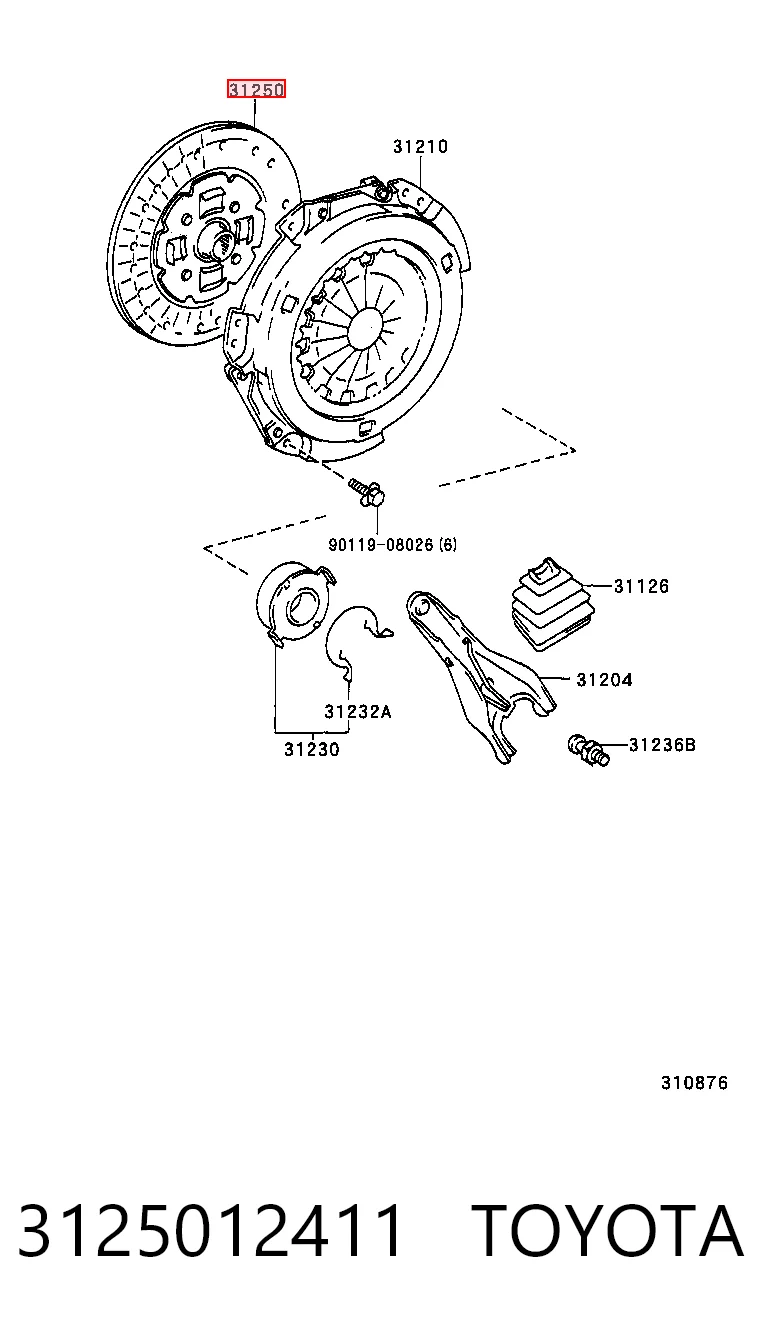Disco de embrague para Toyota Avensis Verso LCM