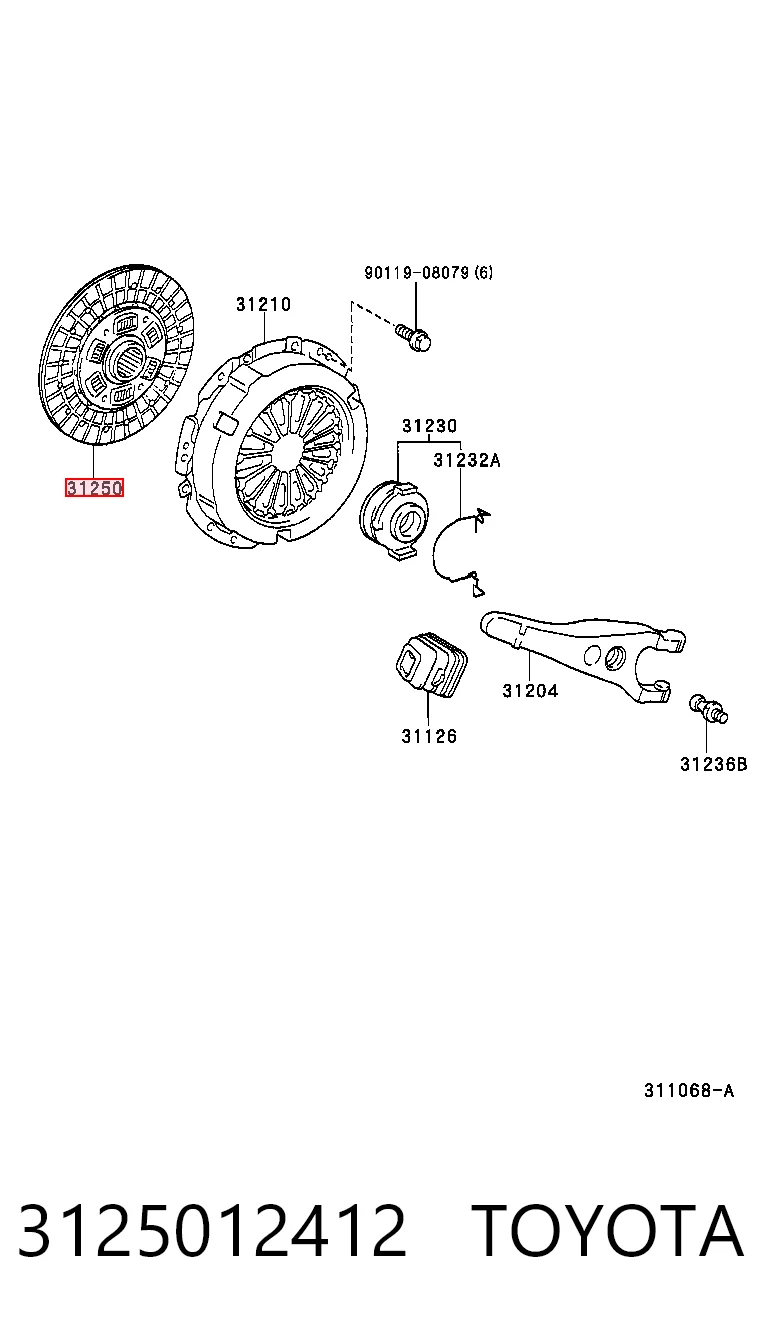 Disco de embrague para Toyota Avensis LCM