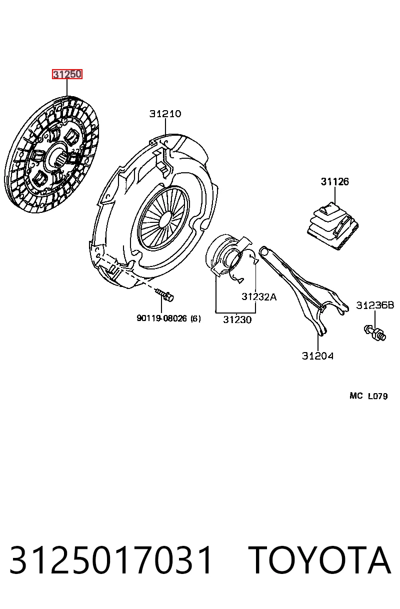 Disco de embrague TYD085UF Exedy