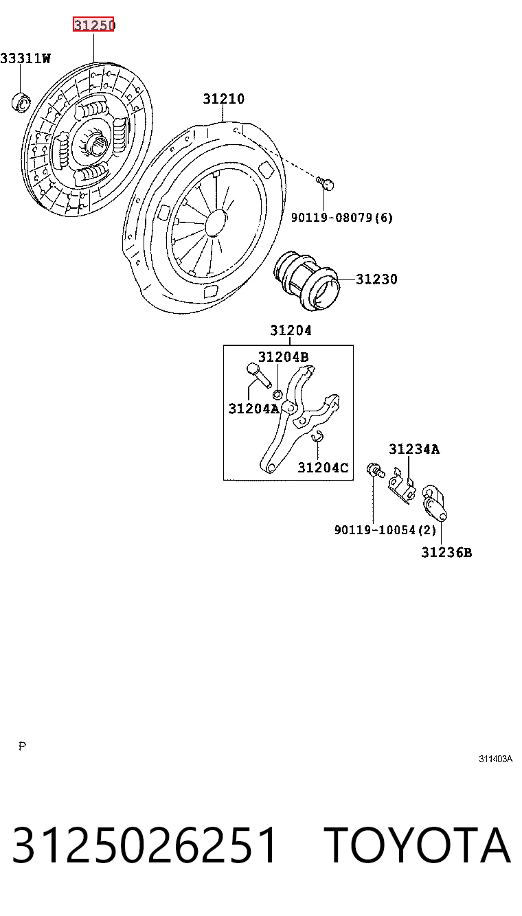 Disco de embrague para Toyota Land Cruiser PRADO J150