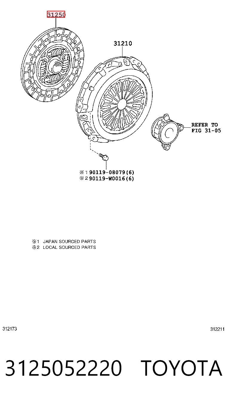 Embrague de disco Toyota Yaris 